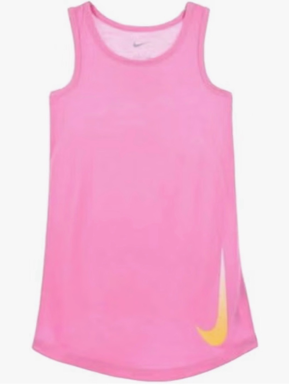 Nike Little Girls Sleeveless Swoosh T-Shirt Dress, Psychic Pink, 6, NWT